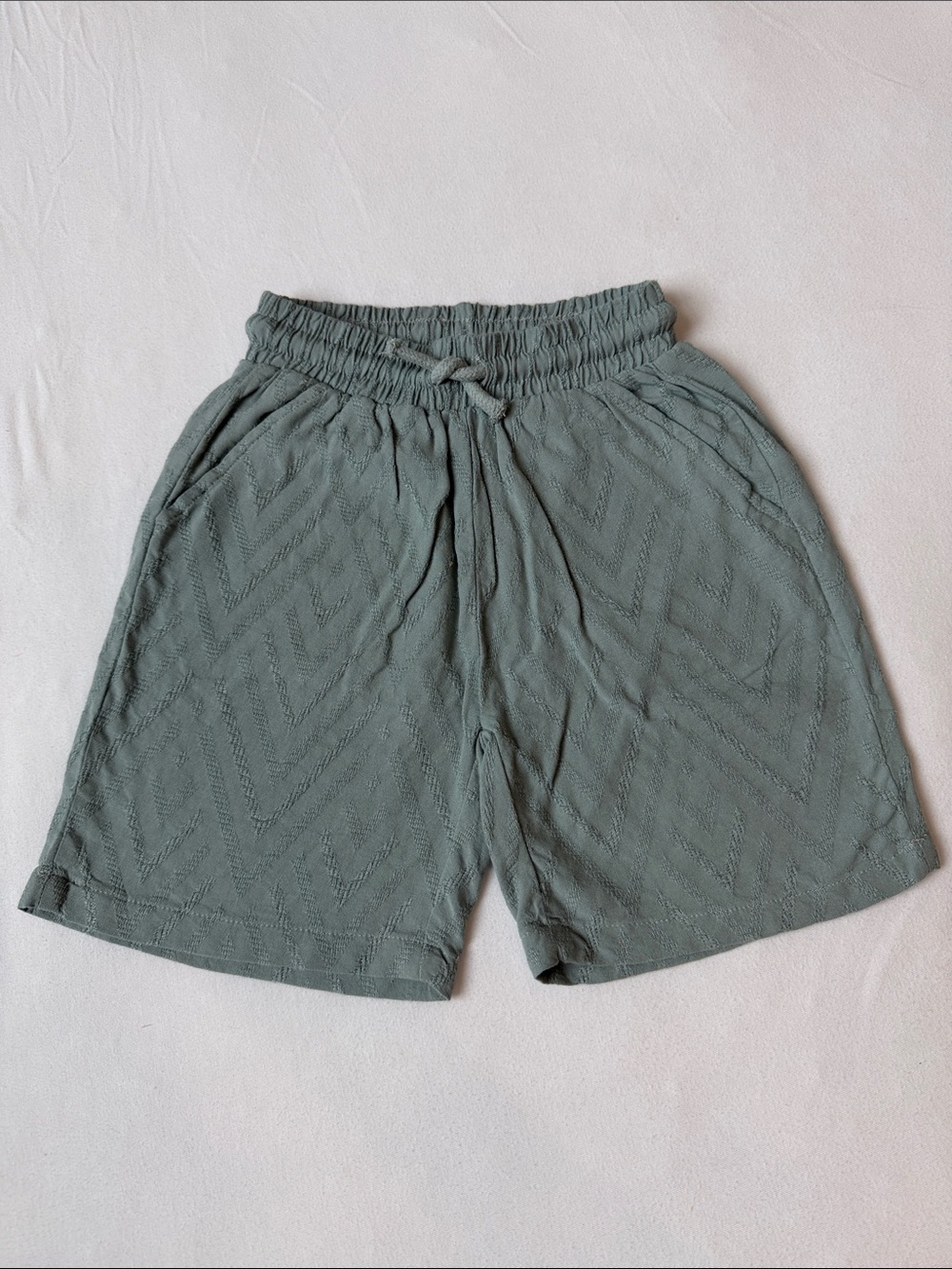NWOT Zara Kids Sage Green Drawstring Shorts Size 6